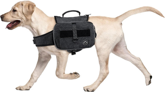 Adventure-Ready Tactical Large Dog Backpack & Saddle Bag with Adjustable Straps and Ample Storage for Outdoor Fun