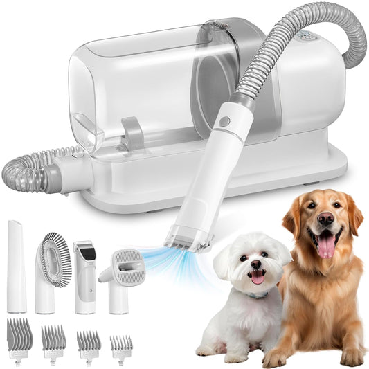 Transform Your Dog Grooming Experience with the Ultimate 4-in-1 Pet Grooming Vacuum Kit - 2.3L Capacity for Effortless Hair Removal and Salon-Quality Results!