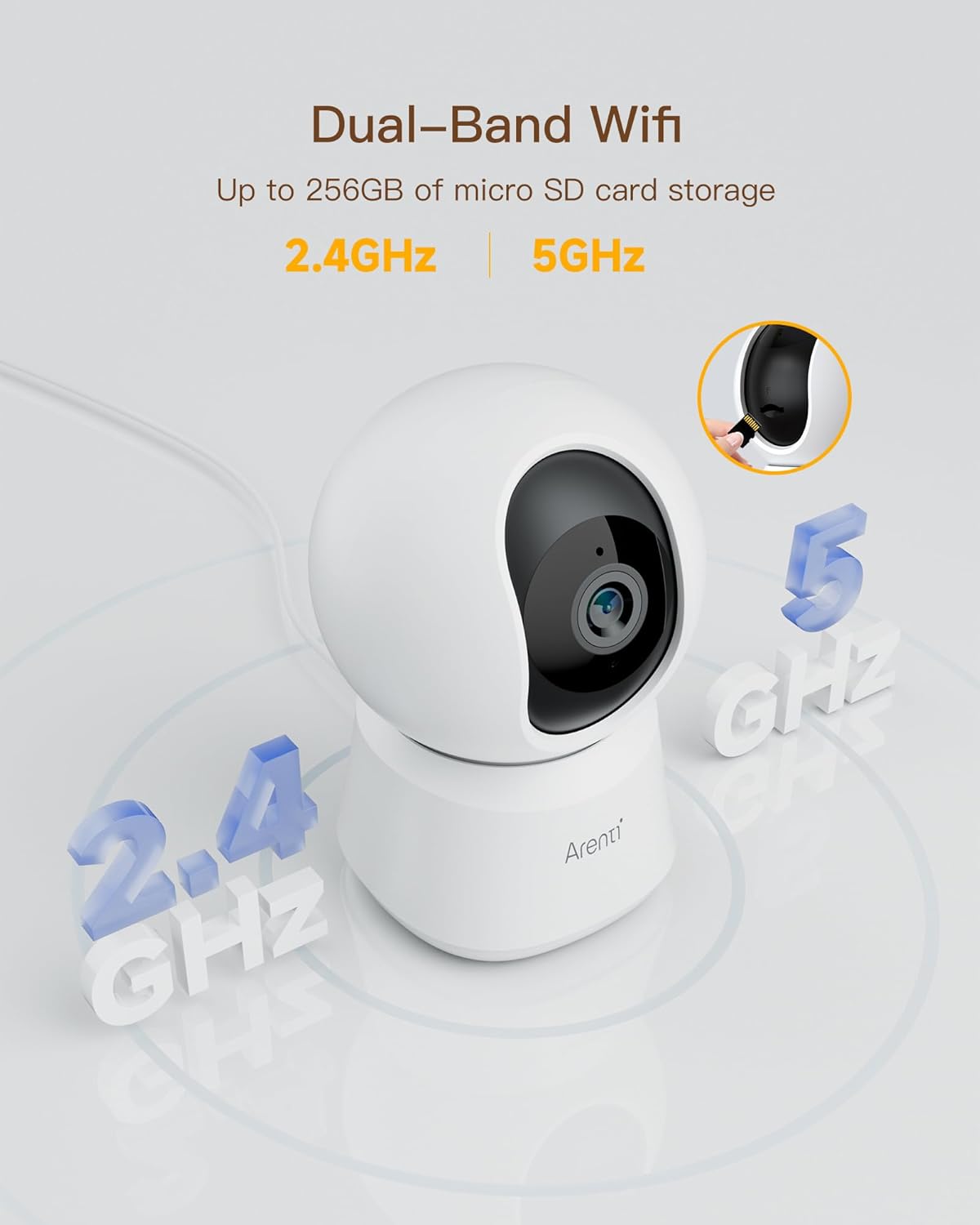 5G Security Camera Indoor, 4MP Pet Camera with Speaker for Dog/Cat, Baby Monitor with Phone App, Dual-Band Wifi, Auto Tracking, Super Night Vision, 2-Way Talk, Cloud & SD Card Storage