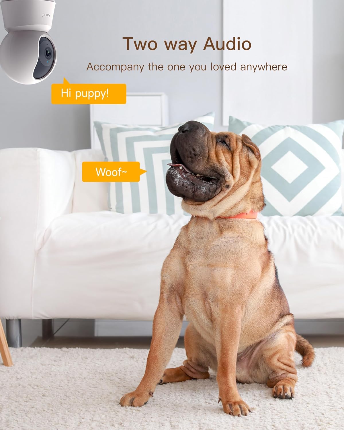 5G Security Camera Indoor, 4MP Pet Camera with Speaker for Dog/Cat, Baby Monitor with Phone App, Dual-Band Wifi, Auto Tracking, Super Night Vision, 2-Way Talk, Cloud & SD Card Storage