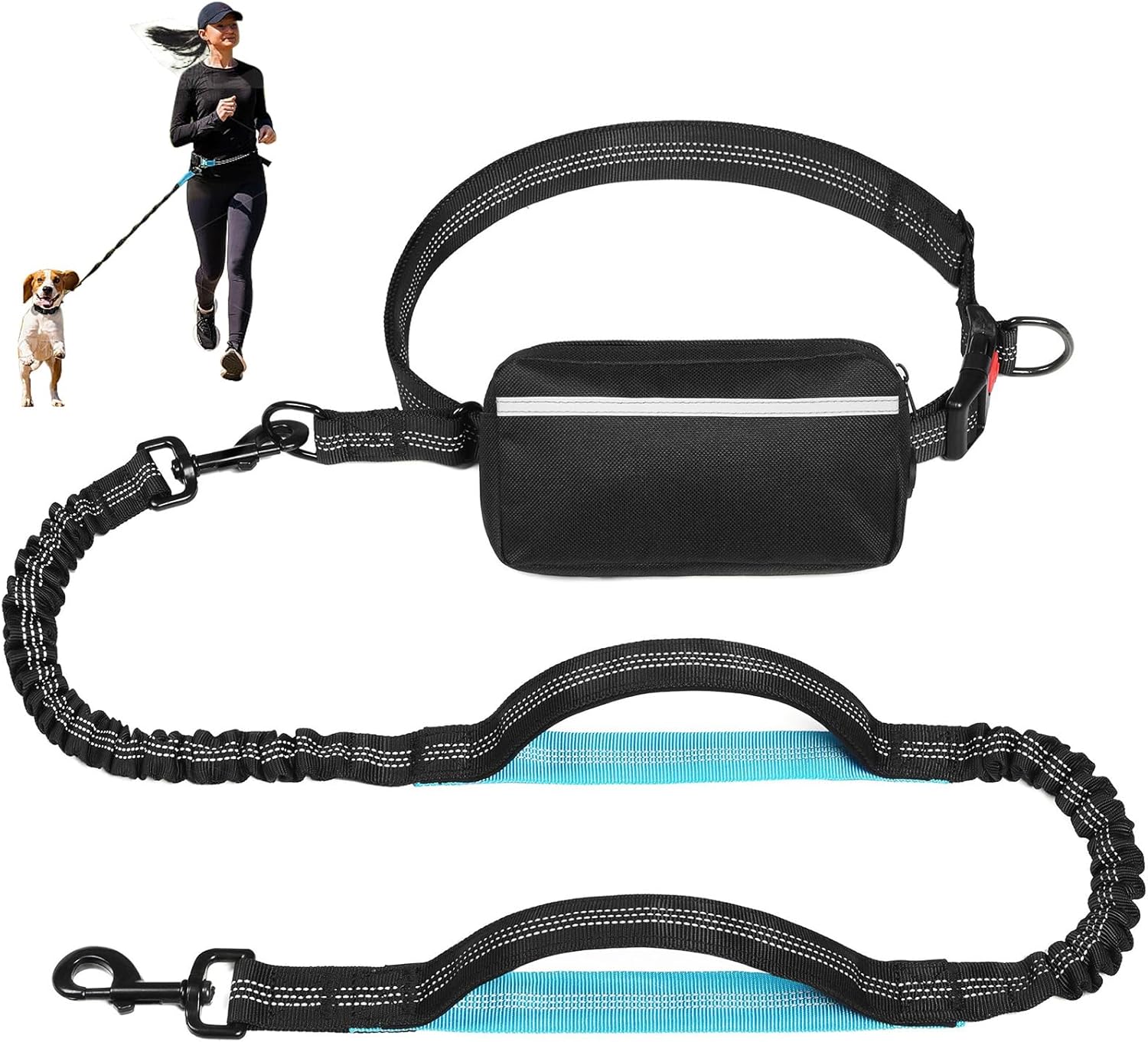 Ultimate Hands-Free Dog Leash with Adjustable Waist Belt - Perfect for Running, Hiking, and Biking with Your Furry Friend!