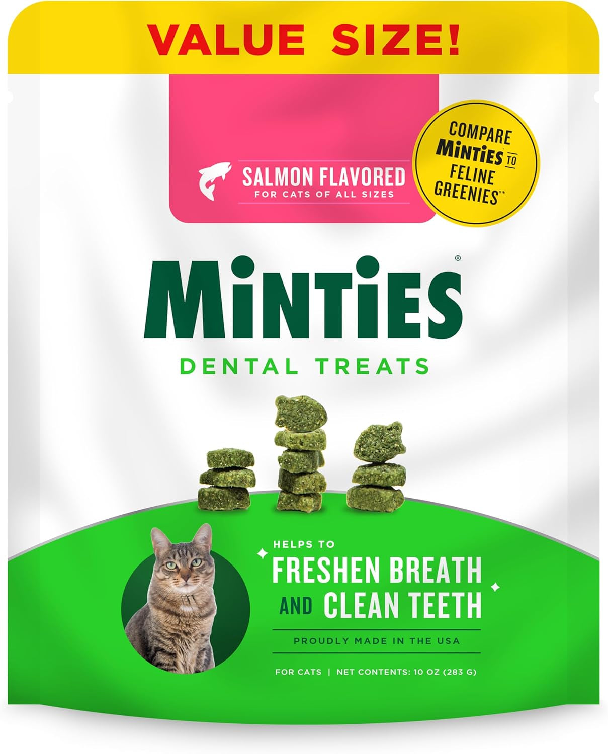 Salmon Dental Treats for Cats - Freshen Breath & Control Tartar, 10oz