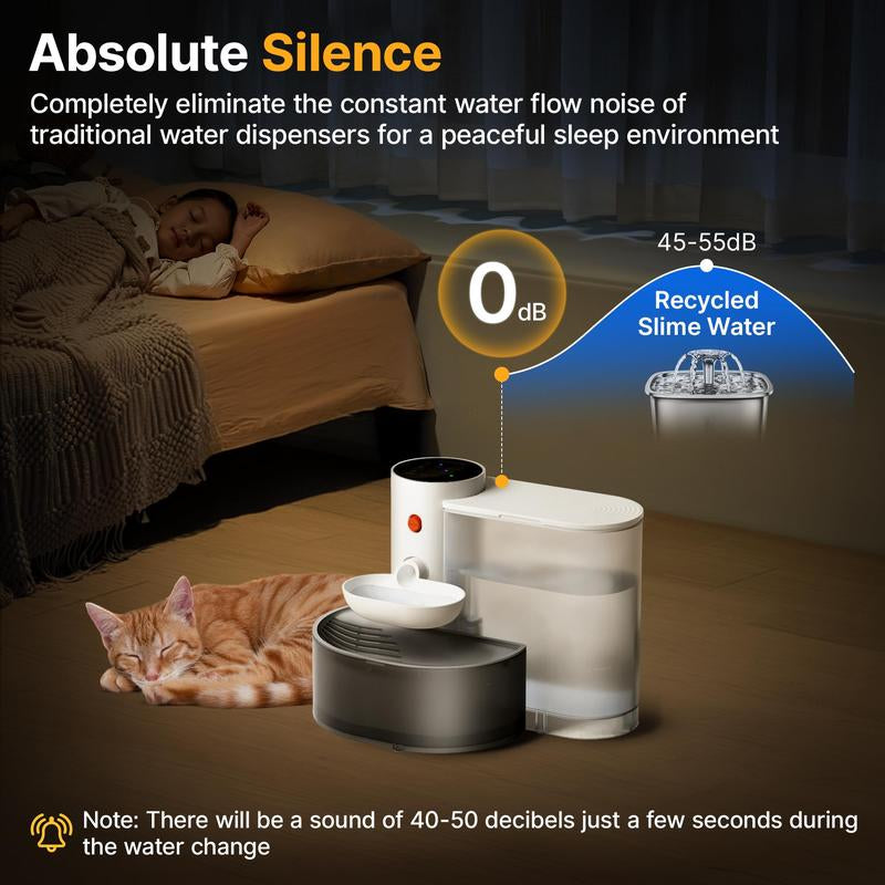 Potaroma Smart Wireless Pet Water Fountain - 3.5L Rechargeable Automatic Dispenser for Fresh Hydration for Cats & Small Dogs